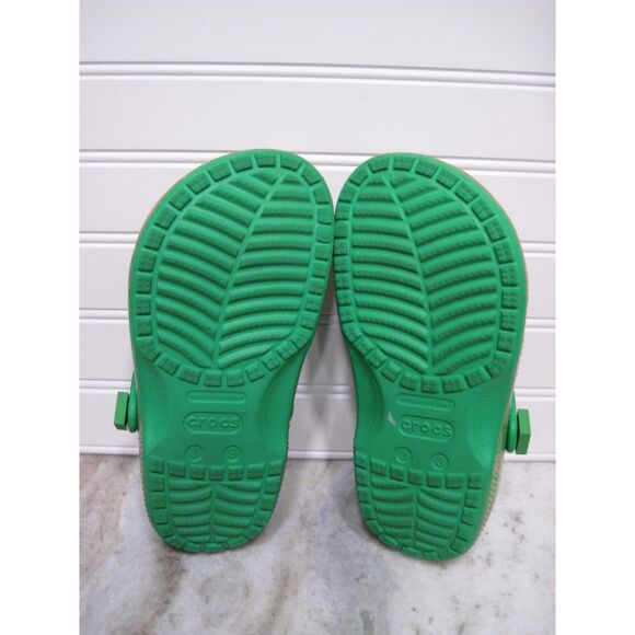 Minecraft Green Crocs 3D Blocks Gamer Kids Size J3 - Picture 2 of 3